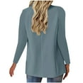 thumbnail image 3 of Baberdicy Women's Lightweight Blazer - Open Front Business Casual Suit Jacket (Spring/Summer Cardigan Style | Tailored Fit) (Blue | S), 3 of 6