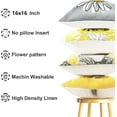 thumbnail image 3 of Yellow Pillow Covers 16x16 Inch Set of 4 Decorative Throw Pillow Covers for Couch Sofa Outdoor Throw Pillow Cover Farmhouse Cushion Linen Pillow Case Living Room Home Boho Modern Decor, 3 of 6