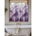 thumbnail image 4 of Purple Mountain Bathroom Window Curtain, Misty Forest Nature Woodland Pine Tree Landscape Light Filtering Coffee Kitchen Curtains, Bedroom Living Room Curtains 2 Panel 84"x54", 4 of 6