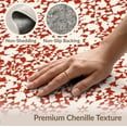 thumbnail image 6 of ODIKA 6'x9' Red Cream Geometric Star Medallion Washable Area Rug Intricate Diamond Mosaic Starburst Symmetrical for Queen Size Bedroom, Under Bed, Master Suite, Easy Care, Non-Shedding, 6 of 7