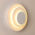 thumbnail image 4 of Blanc 15W LED Lampe Murale, Éclipse Créative 3 en 1 Solide Protection Applique Murale Intérieure Moderne Simple Salon Allée Balcon Lampe LED Tête de Lit de Chambre Chrome, 4 of 5