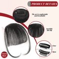 thumbnail image 3 of Clip in Bangs for Women 100% Human Hair Extensions Wispy Bangs Fringe with Hairpieces Air Bangs Flat Bangs Clip Curved Bangs for Daily Wear, 3 of 7