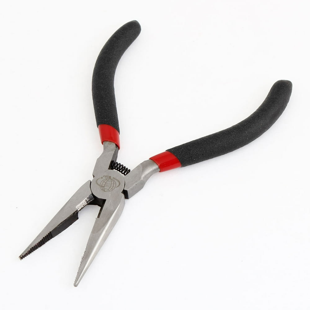 Plastic Handle Electrician Needle Nose Plier Wire Cutter 5" Long