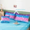 thumbnail image 4 of PERFEMET Mermaid Queen Size Bedding Comforter Set for Girls 6-Piece 3D Mermaid Scale Glitter Kids/Teens Bedding Set（Blue Pink,Queen）, 4 of 7