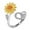 Q Q, variant on Ring for Women Sunflower Rotating Ring 26 Letter Ring Sunflower Rotating Open Ring To Decompress Anxiety Ring Female for Valentine's Day Mother's Day Christmas Birthday Gifts Festival Gift