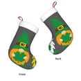 thumbnail image 3 of Daiia Spring St Patrick’S Day Irish Gnomes Print Christmas Stocking，18"Large Knitted Xmas Stocking for Kids, Family Stocking for Fireplace Christmas Holiday Party Decoration, 3 of 7