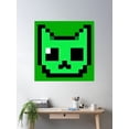 thumbnail image 2 of Ufo Cat Poster Wall Art, Modern Wall Decor For Living Room Bedroom, 24x24 UNFRAMED, 2 of 3