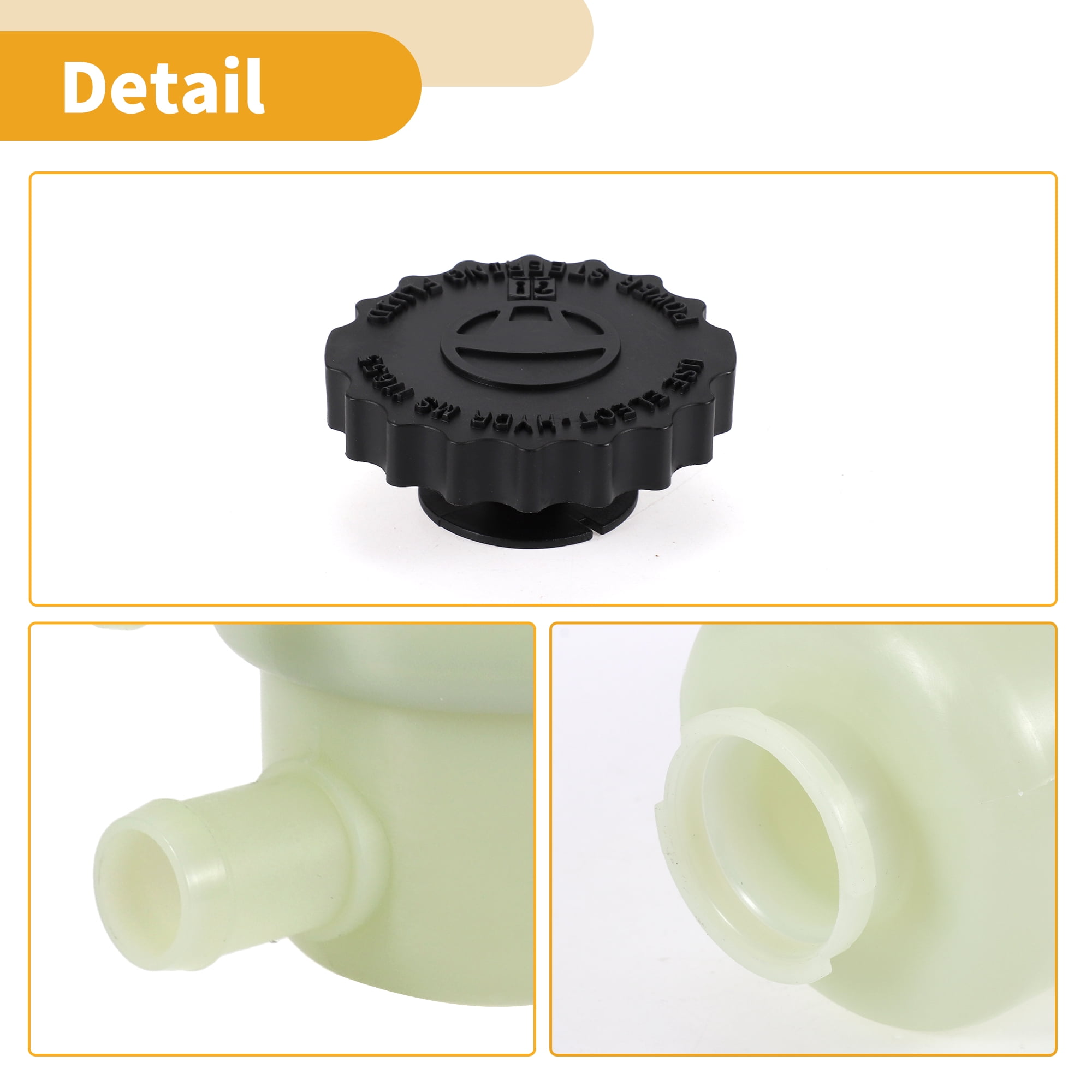 Unique Bargains Power Steering Reservoir - No.4743676AD Car Automotive Power Steering Tank - for Dodge Grand Caravan 2011-2020 Plastic Beige - 1 Pc