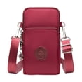 thumbnail image 1 of Bolsa cruzado para mujer, monedero informal a la moda para mujer, portátil para el trabajo (rojo vino) JShteea Para Estrenar, 1 of 6