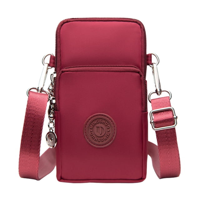 Bolsa cruzado para mujer, monedero informal a la moda para mujer, portátil para el trabajo (rojo vino) JShteea Para Estrenar