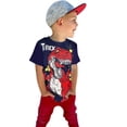 thumbnail image 3 of Ruyang Boys Girls Short Sleeve Cartoon Dinosaur Prints T Shirt Tops Shirt Set Toddler Casual and Comfortable Shirt, 3 of 8