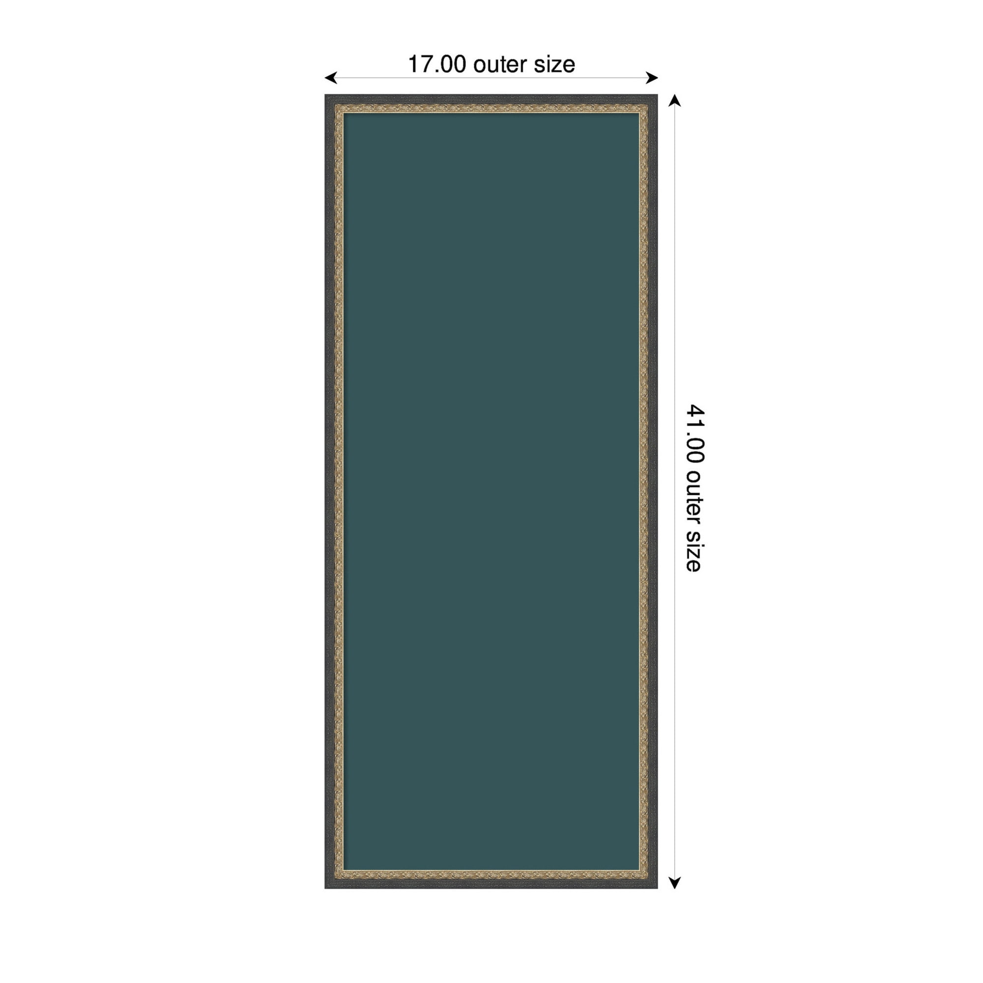 Kate and Laurel Framed Fabric Pinboard 17 x 41,  Printed Linen Decorative Bulletin Board for Use as a Vision Board or Wall Organization, Matinee Black Bronze Frame
