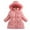 Pink, variant on Girls Lightweight Puffer Jacket 4-5 Years,Girl Winter Coats Heavyweight Hooded Jacket Kid Snow Outwear Pink