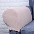 thumbnail image 4 of 4 Pieces Beige Stretchable Sofa Armrest Covers Armchair covers Protector, 4 of 8