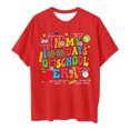 thumbnail image 4 of PMVFHDE T-Shirt Fille Maillots de Bain Hauts Mode Filles Hauts d'Été Tendance Mignons Hauts Filles Mode Enfants Décontracté Imprimé Col Rond Manches Courtes T-Shirt Haut Rouge, 6-7 Ans, 4 of 4