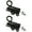 Black, variant on 2Pcs Spring Bounce Door Bolt Automatic Latches Lock Hardware Aluminum Alloy Window Latches Window Gate Security Pull Rings
