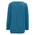 thumbnail image 3 of Women's Crew Neck Sweatshirt Loose Fit Oversized Pullover With Zippered Side Slits Long Sleeved Tops For Fall Fashion Distressed Sweatshirt Ladies Full Zip Shirts Hoodies Women Zipper Jacket Women, 3 of 5