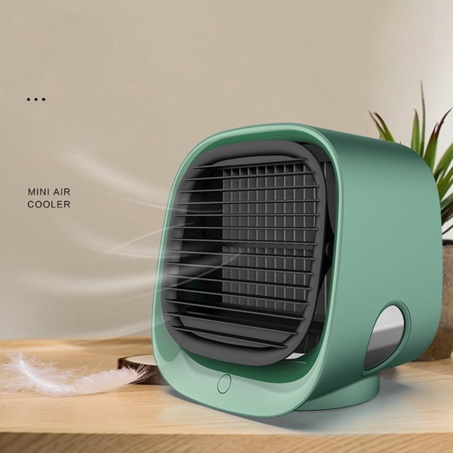 Air Cooler Fan Mini Desktop Air Conditioner With Night Light USB Water Cooling Fan Humidifier Purifier Multifunction Fan