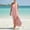 Pink, variant on ClodeEU Women's Halter Neck Sleeveless Backless Maxi Dress,Beach Vacation Summer Dress with Slit Beige,Women's Plus L