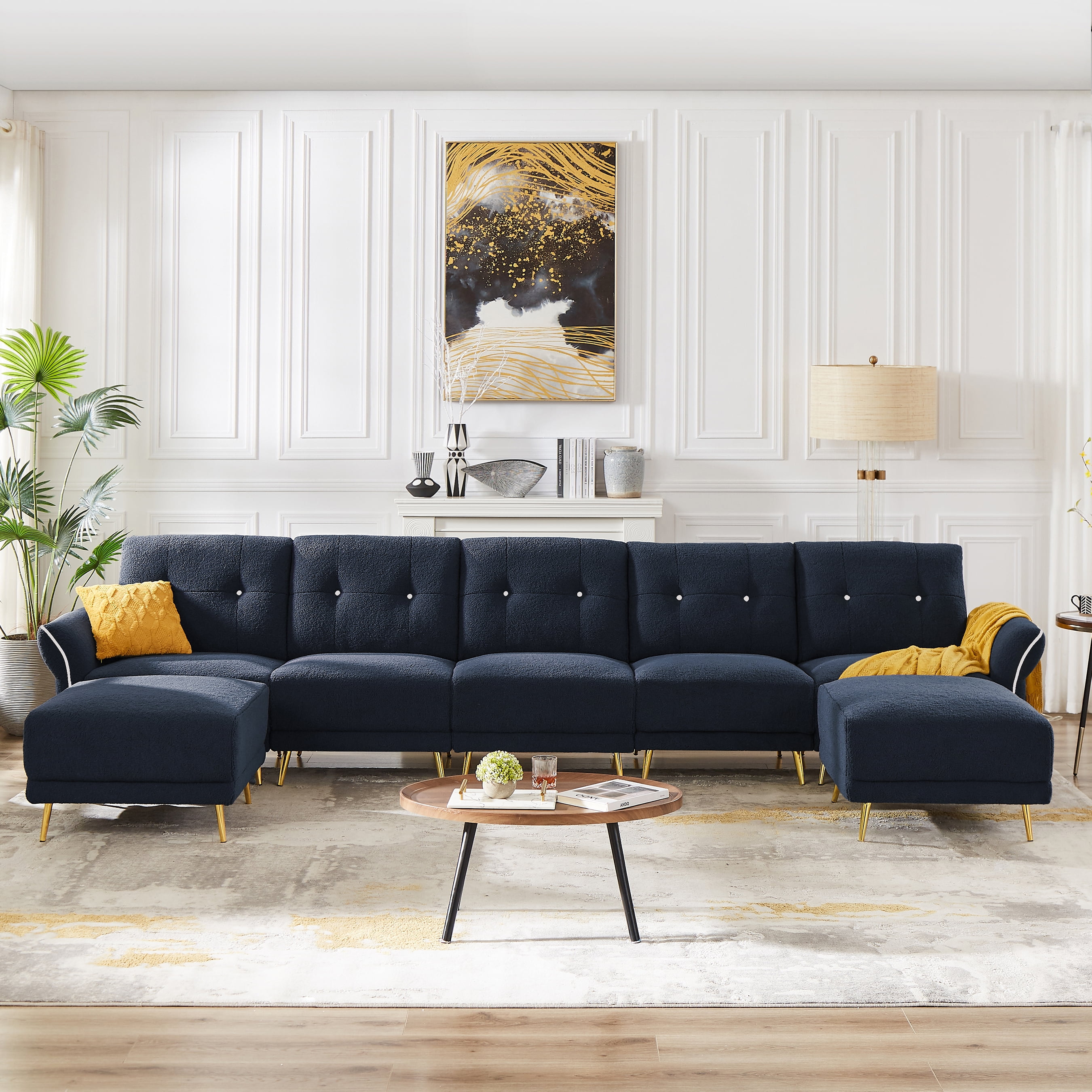 Jarenie Sherpa sofa，Modular Sectional Sofa,sleeper couch sofa,Modular