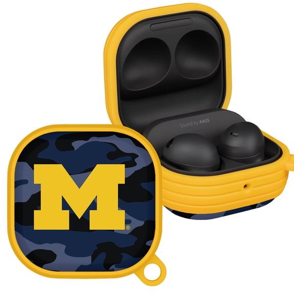 Michigan Wolverines Camo HDX Case Cover Compatible with Samsung Galaxy Buds Pro & Buds Live by Affinity Bands