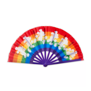 Disney Parks Rainbow Collection Mickey Fan New with Tag
