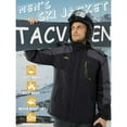 thumbnail image 5 of TACVASEN Men's Winter Ski Jackets Waterproof Fleece Mountain Jacket Windproof Warm Coat with Hooded Snowboard Insulated Jacket Parka Raincoat with Multi-Pockets Black Gray Size XS, 5 of 7