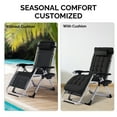 thumbnail image 5 of Ktaxon Recliner Chair, Zero Gravity Chair with Black Cushion, Lounge Chair Outdoor&Indoor, Patio Chairs, Black, 5 of 7