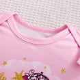 thumbnail image 6 of CAUYDY Little Kid Baby Girl Summer Short Sleeve Romper & Graphic Elastic Shorts & Headband 3Pcs Outfit Set for Newborn Toddler Girls 3-24Months (Sizes 12-18 Months,P5-Pink), 6 of 9