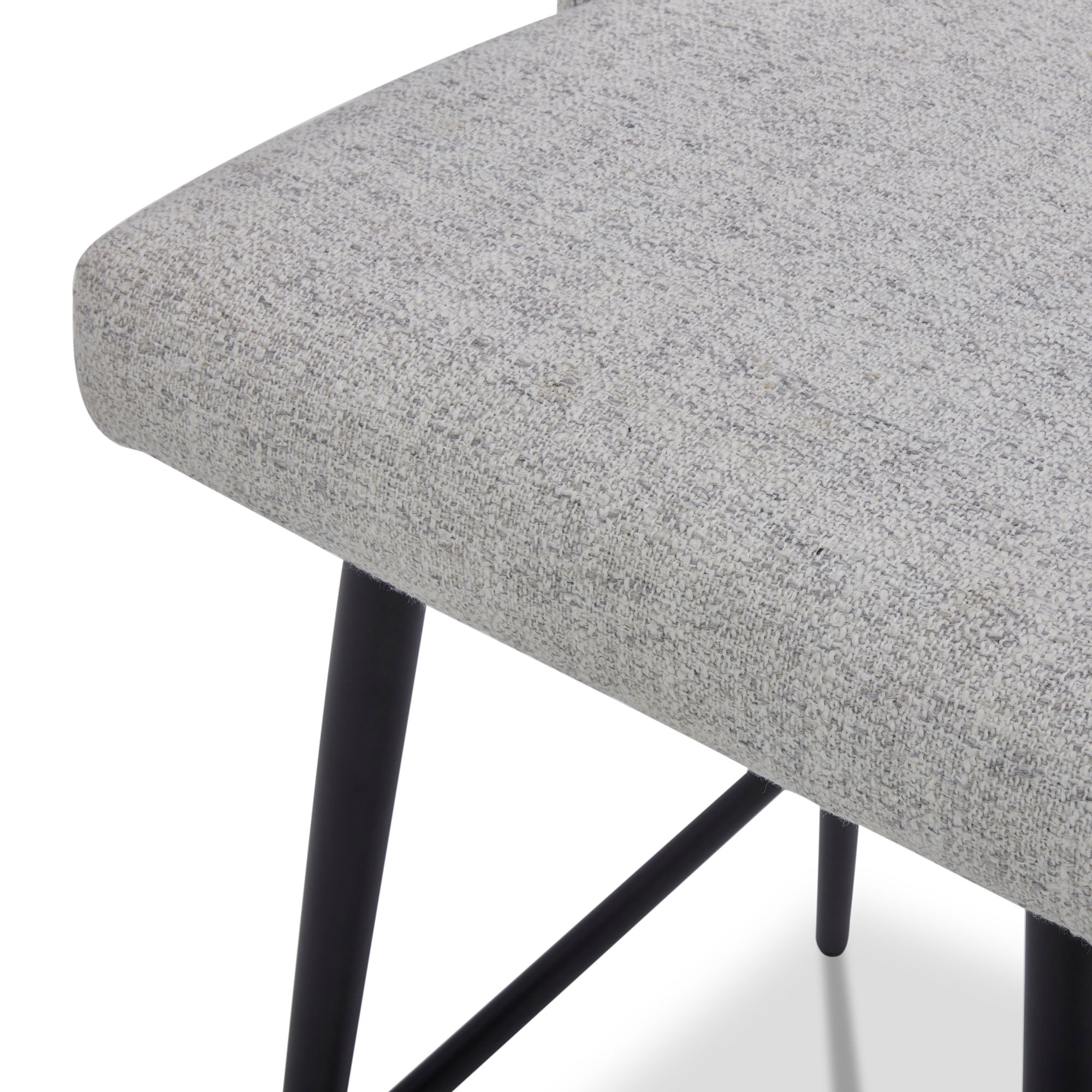 CHITA 27" Swivel Upholstered Counter Bar Stools set of 3 with Back & Metal Legs, Fabric in Cloud