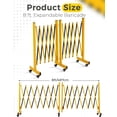 thumbnail image 2 of Towallmark Metal Expandable Barricade Gate Outdoor with Brake Wheels, 9FT Folding Security Barrier Gate, Versatile Portable Traffic Barricade Fence for Home, Yard, 2 of 10