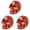 Red*3, variant on Crystal Human Skull Head Statues Resin Crafts Halloween Decor Glass Skull Figurines Sculpture for Home Office Table Decor Gift, Colorful,0.78x0.78x1.18 In