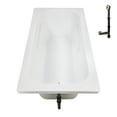 thumbnail image 6 of Streamline N-4320-745-PBR 72 in. x 36 in. Acrylic Soaking Drop-In Bathtub in Glossy White, With External Drain in Polished Brass, 6 of 11