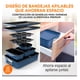 thumbnail image 5 of Set de Charolas para Hornear Antiadherentes Apilables de 8 Piezas NutriChef, Bandejas de Hornear de Acero Premium, Incluye Molde para Pastel, Muffin, Brownies y Pan, Bandejas de Galletas y Asar, 5 of 10