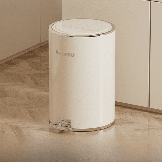 Bote de basura con pedal, ligero, de estilo lujoso, de aspecto alto, para el hogar, el baño, la cocina, con tapa, gran capacidad, impermeable, para la sala de estar