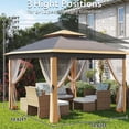 thumbnail image 5 of 11x11 pop-up gazebo con mosquito netting: waterproof, uv-blocking, effortless setup shade shelter para patio, backyard, bbq & garden relaxation, 5 of 5
