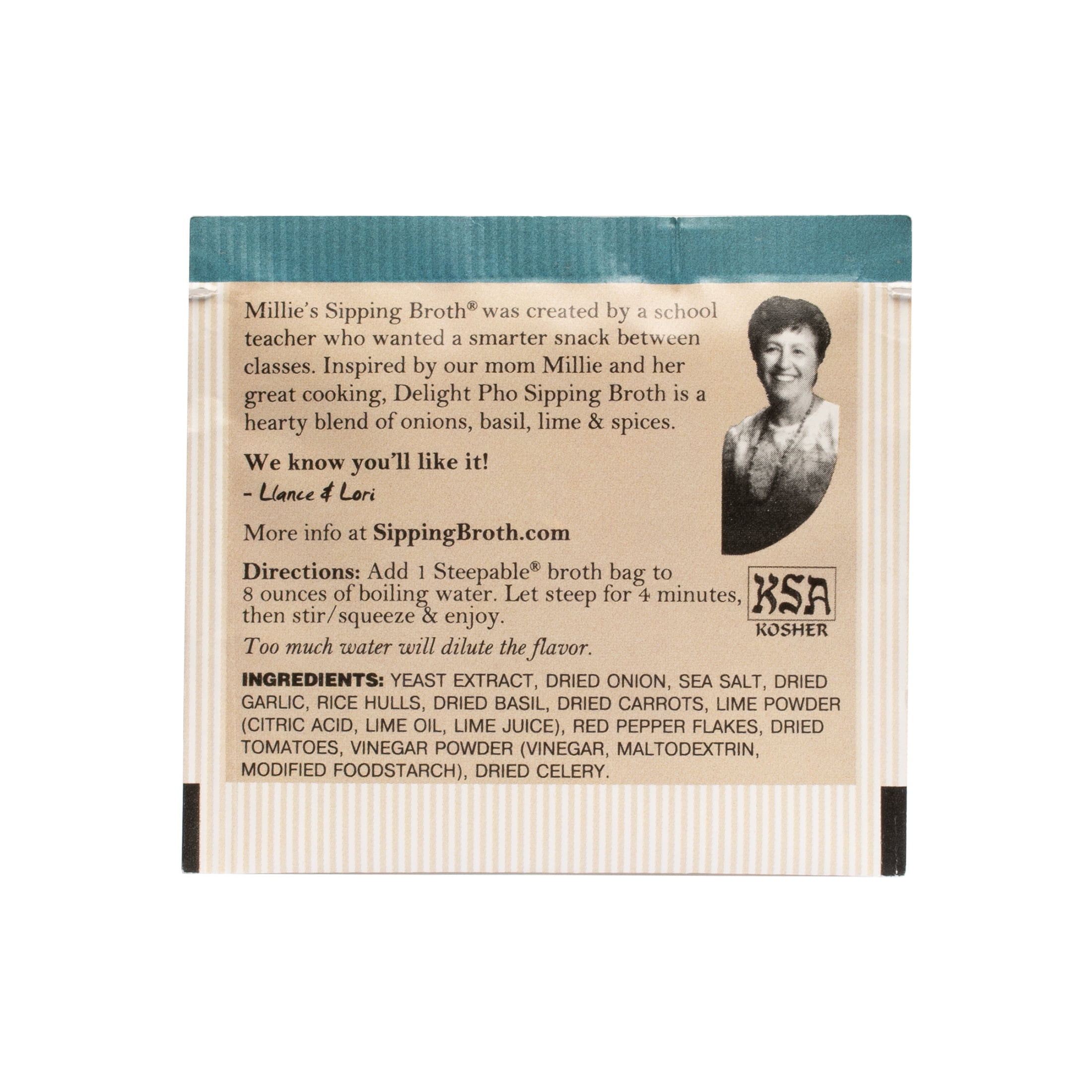 (6 pack) Millie's Sipping Steepable Broth Bags, Delight Pho, 12pk
