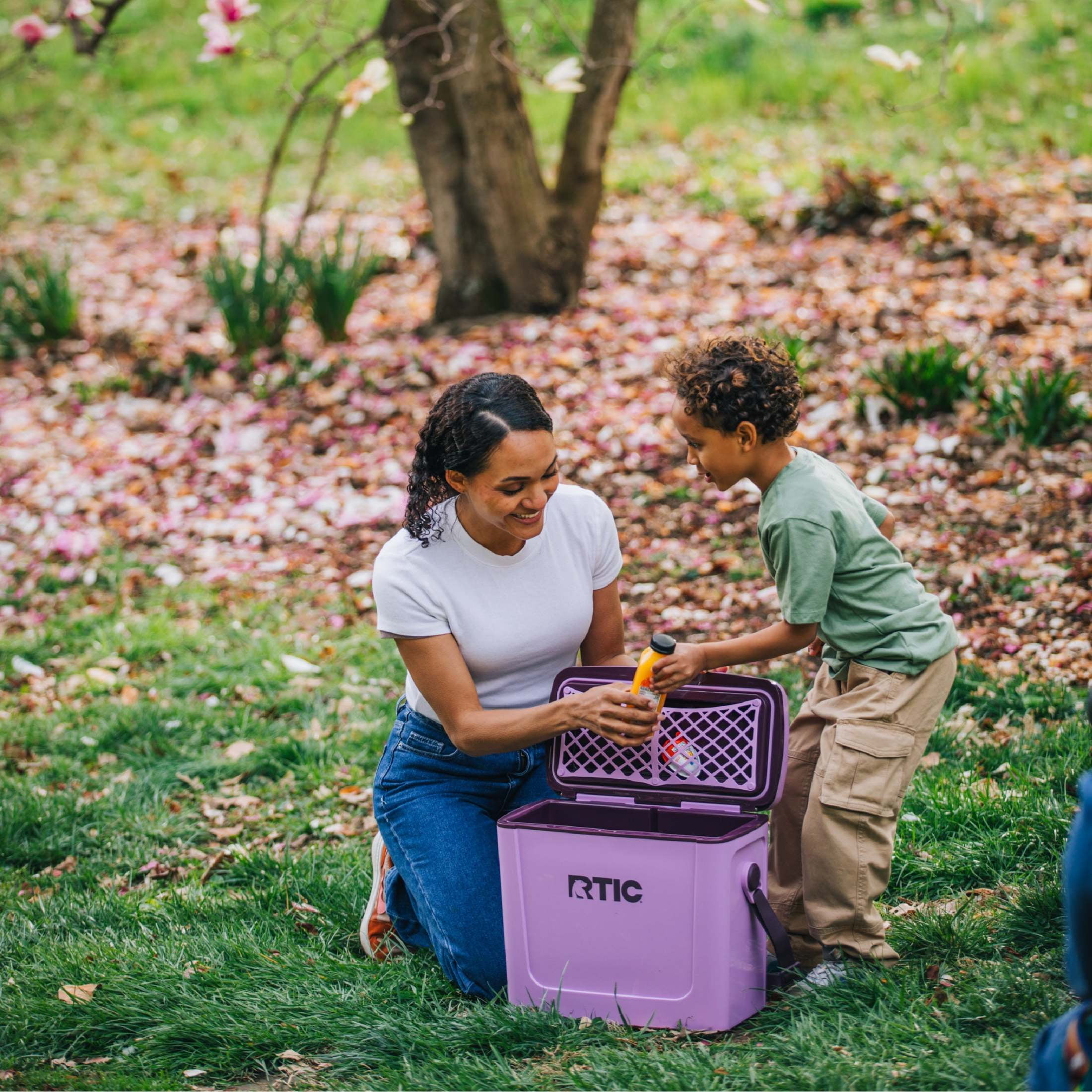 RTIC 16 QT Hard-Sided Ice Chest Cooler, Fits 20 Cans, Road Trip, Lavender/Plum
