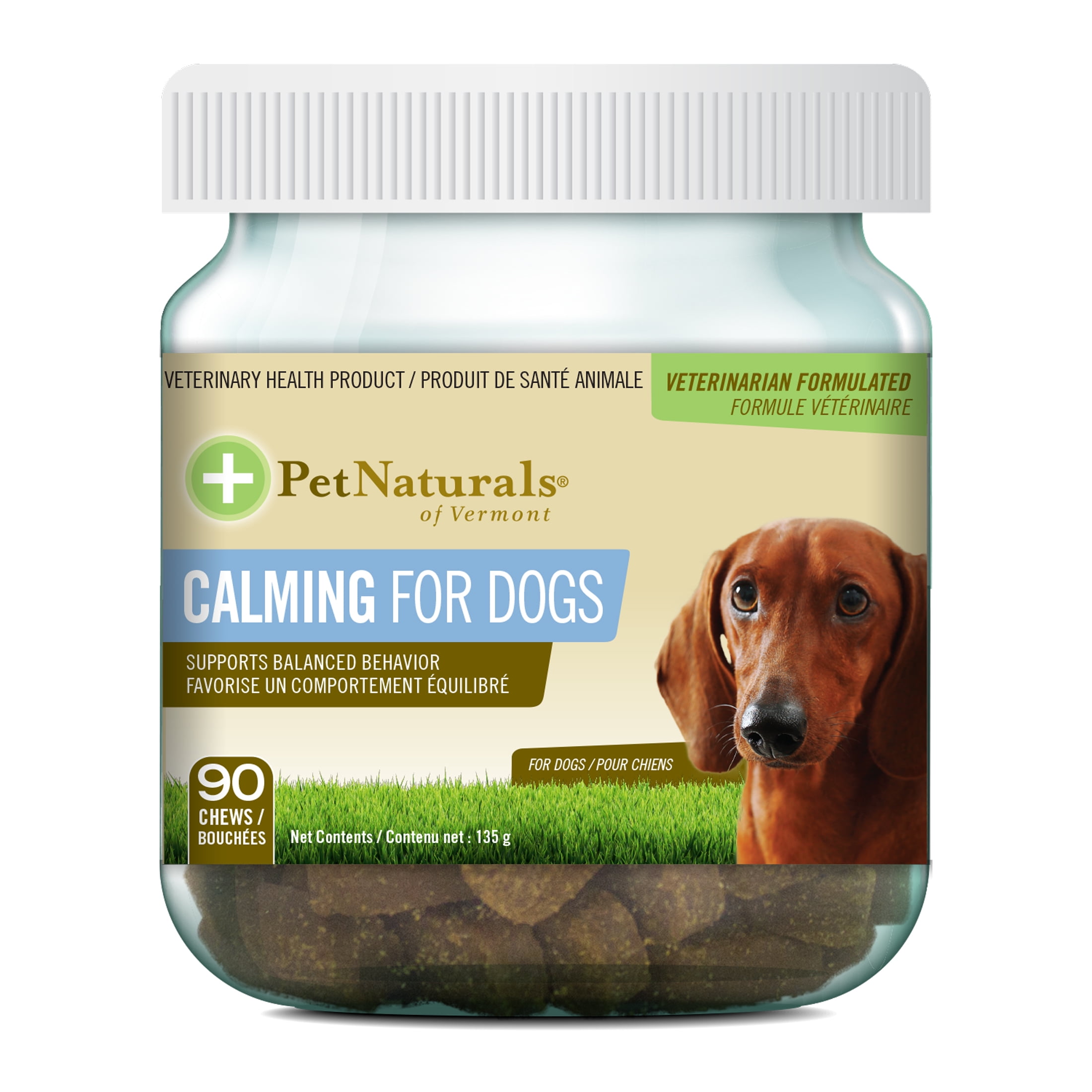 Pet Naturals, Calming Chew for Dogs, Chicken Liver Flavor, 90 Count Jar