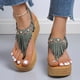 thumbnail image 1 of Novedad de verano, sandalias con plataforma de tacón de cuña Retro Boca de pescado, zapatos romanos para mujer Wmkox8yii sa5076, 1 of 9