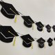 thumbnail image 4 of Banderines de Birrete con Purpurina para Decoración de Fiestas de Graduación, Negro, Reutilizables, Banderines Ajustables, Material de Papel, 4 of 6