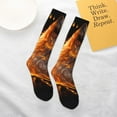 thumbnail image 5 of Cauagu Gold Flame Pattern Wolf Print Women's Men's Ankle Socks 1-pack Casual Athletic Socks for Unisex Adult Moisture-Wicking Socks for Daily Wear/Running/Sport, 5 of 8