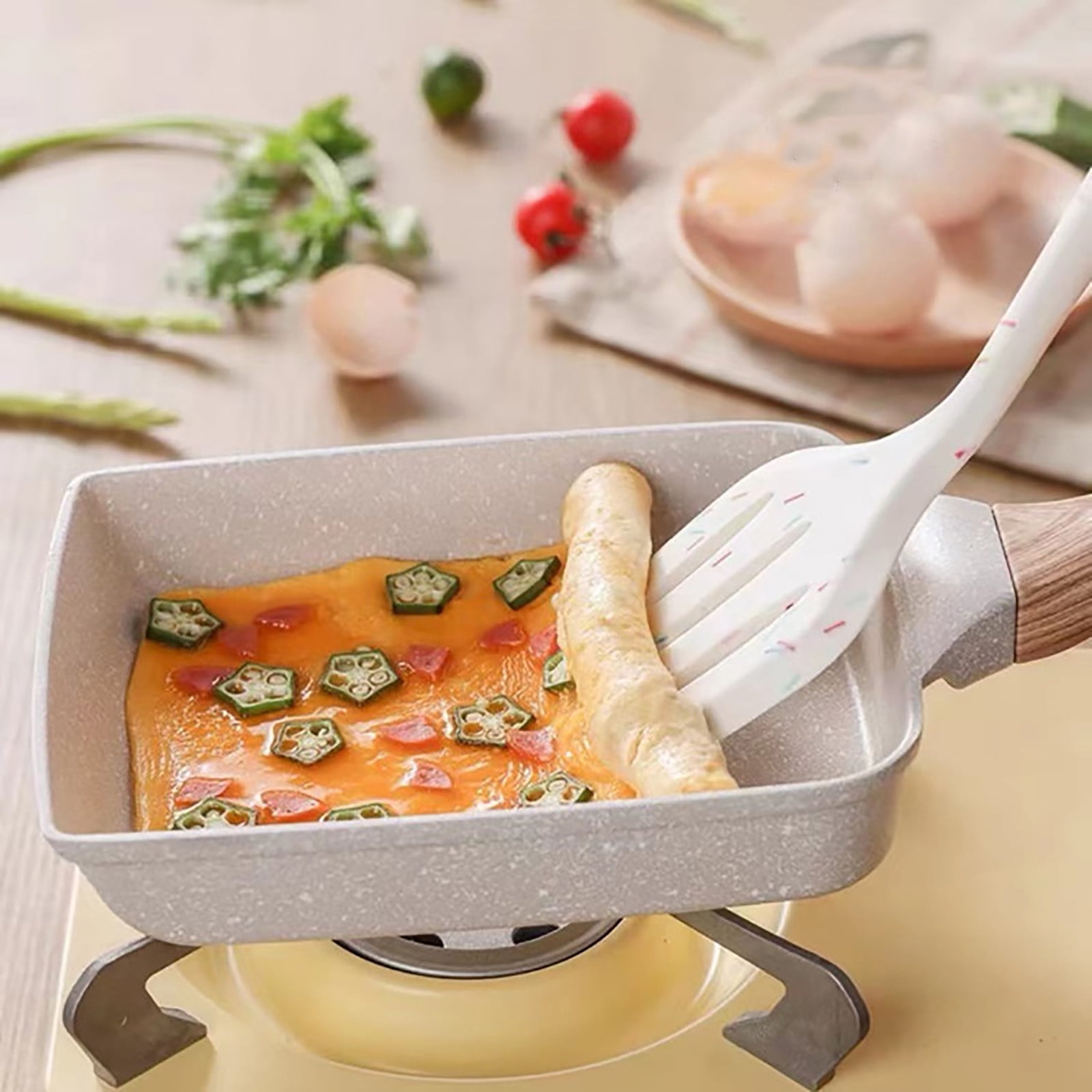 Burn Non Stick Frying Pan Steak Pan Maifan Stone Breakfast Pan Roll Pan Egg Pan Omelet Pan Pancake Pan Small Skillet Non Toxic Induction Compatible Gas Stove Oven Safe Easy Clean Healthy, HAODEJW
