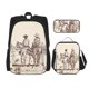 thumbnail image 1 of Disketp Cowboys Riding Horses Mochila Estampada de Gran Capacidad con Lonchera y Estuche, Set de 3 Piezas para Estudiantes, 1 of 7