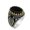 Black, variant on Eosunjian Men Ring Vintage Punk Metal Carving Ancient Pattern Two Tone Decorative Gift Faux Agate Inlaid Male Party Ring Wedding Jewelry Black US 8