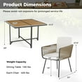 thumbnail image 3 of Gymax Set Of 5 Patio Dining Set Outdoor Rectangular Table & Chairs Furniture Set, 3 of 6