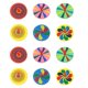 thumbnail image 1 of 12PCS Colorful Gyro Toys Wooden Gyro Kids Toys Educational Gyro Funny Toys (Random Color), 1 of 3