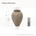 thumbnail image 2 of LuxenHome Rustic Ceramic Vase, 17.7" Tall Terracotta Pot with Earthy Gray-Brown Finish, Handcrafted, 2 of 7