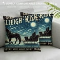 thumbnail image 3 of YANMS Christmas Vintage Chic Wood Pillow Covers Decorative with Sleigh Rides Quotes Horse Rides Throw Pillow Case Sofa Pillows Cushion Cover, 3 of 5