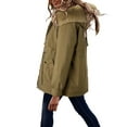 thumbnail image 2 of Gamivast Sherpa Lined Jacket for Women Fuzzy Hooded Zip up Fleece Coats with Pockets Oversized Drawstring Waist Jackets Winter Warm Raglan Long Sleeve Outerwear, 2 of 6